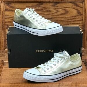 Converse CTAS Ox Light Gold White Black Shoes‎